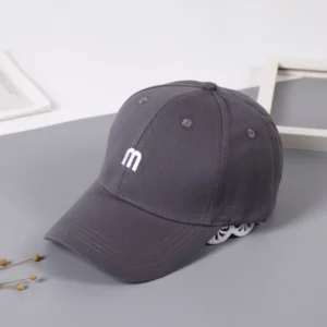Dark grey embroidered baseball hat