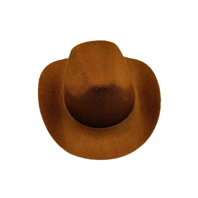 Dark brown mini felt cowboy hat