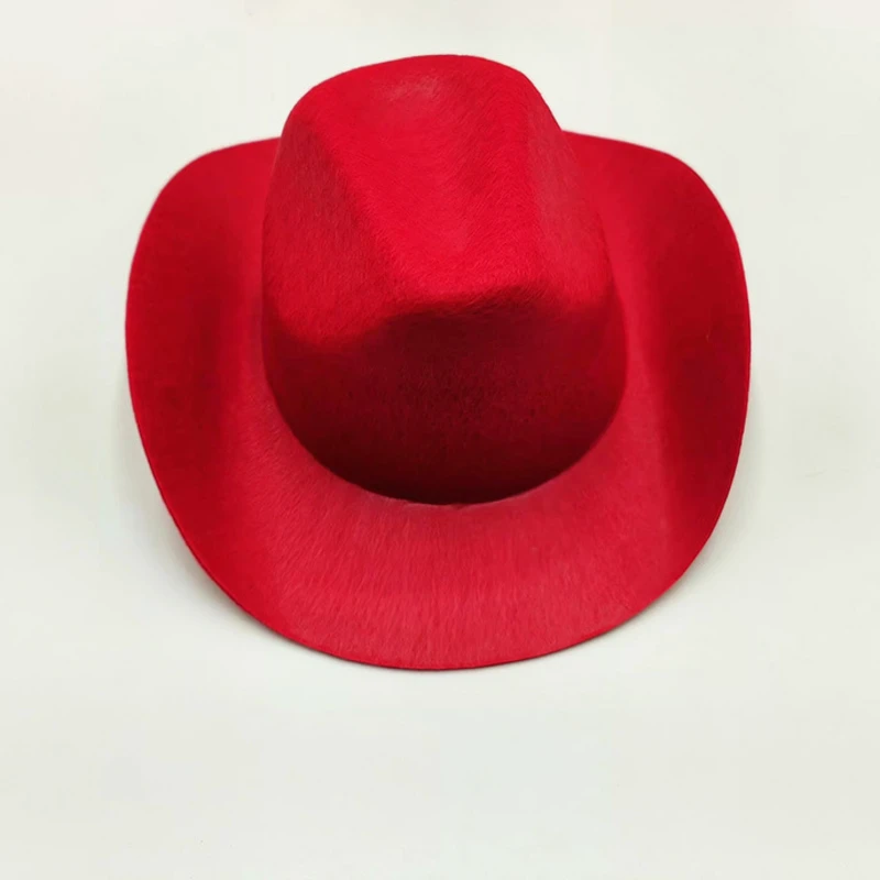 Red mini felt cowboy hat