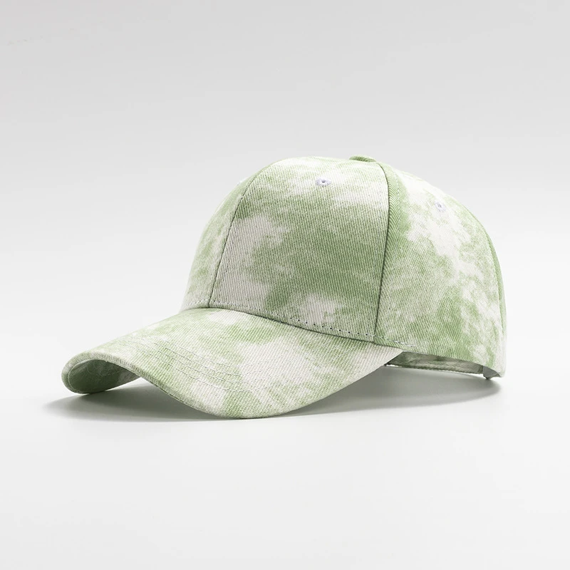 Green tie-dye baseball cap