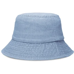 Light blue washed denim bucket hat